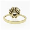 Image 7 : 18k Yellow Gold 0.93 ctw Fine Round Brilliant Diamond Petite Flower Cluster Ring