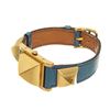 Image 5 : Hermes Medor Watch 20mm Watch Blue/Gold Leather/Metal