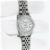 Image 5 : Rolex Stainless Steel White Roman And Gold Diamond Bezel Oyster Perpetual With B