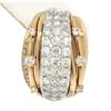 Image 6 : 18k Rose & White Gold 2.62 ctw Pave Set FINE Diamond Omega Domed Cuff Earrings
