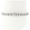 Image 3 : 18k White Gold 12.21 ctw 37 Round Large Diamond Line Tennis Statement Bracelet