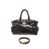 Image 1 : Prada Black Shine Leather 2Way Satchel Bag