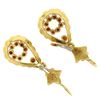 Image 5 : Vintage 18K Yellow Gold 1.0 ctw Pear Shape Garnet Dangle Drop Lever Back Earring