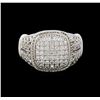 Image 2 : 14KT White Gold 0.33 ctw Diamond Ring