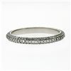 Image 5 : New 14K White Gold .85 ctw Diamond 2.30mm Domed 3 Row Eternity Wedding Band Ring