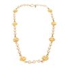 Image 1 : Chanel Gold Medal & Pearl Ribbon CC Dangle Necklace