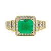 Image 2 : 2.56 ctw Emerald and Diamond Ring - 18KT Yellow Gold