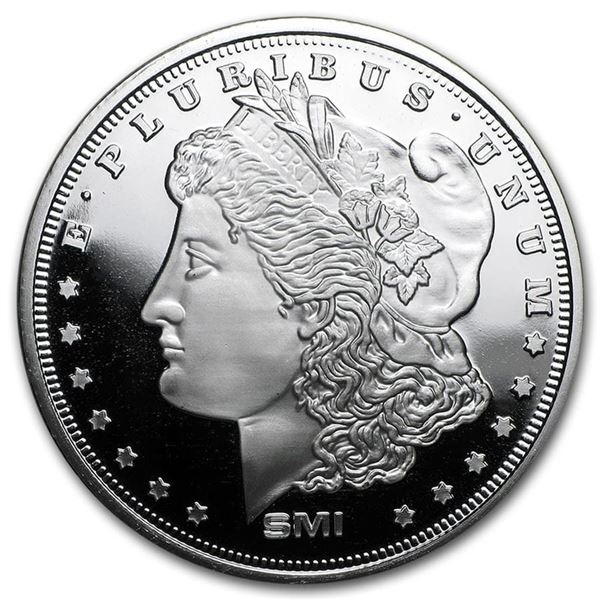 1 oz. Silver Morgan Design Round! One ounce of .999 fine silver!