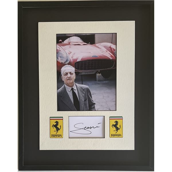 Enzo Ferrari original signature collage