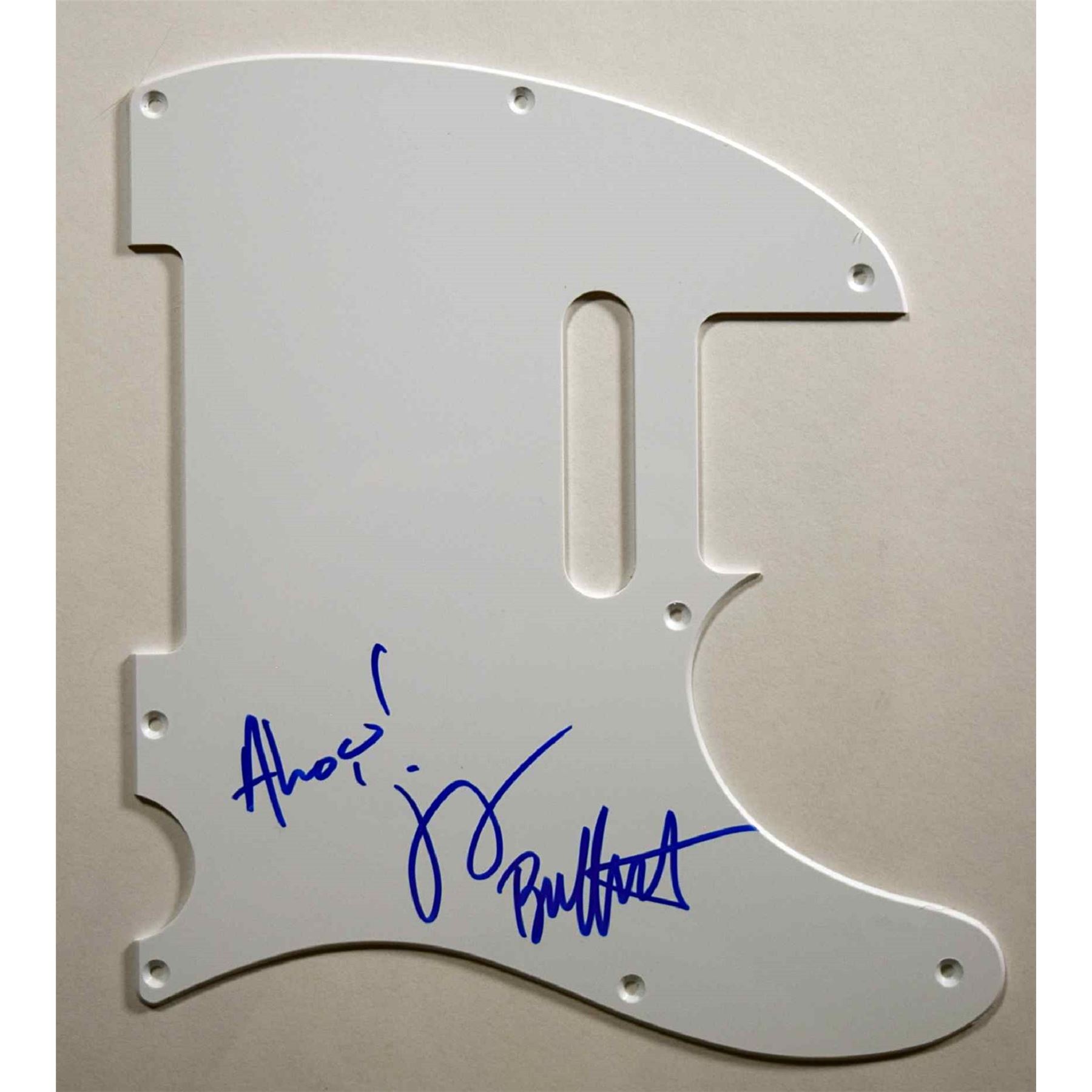 Jimmy Buffett signed pickguard
