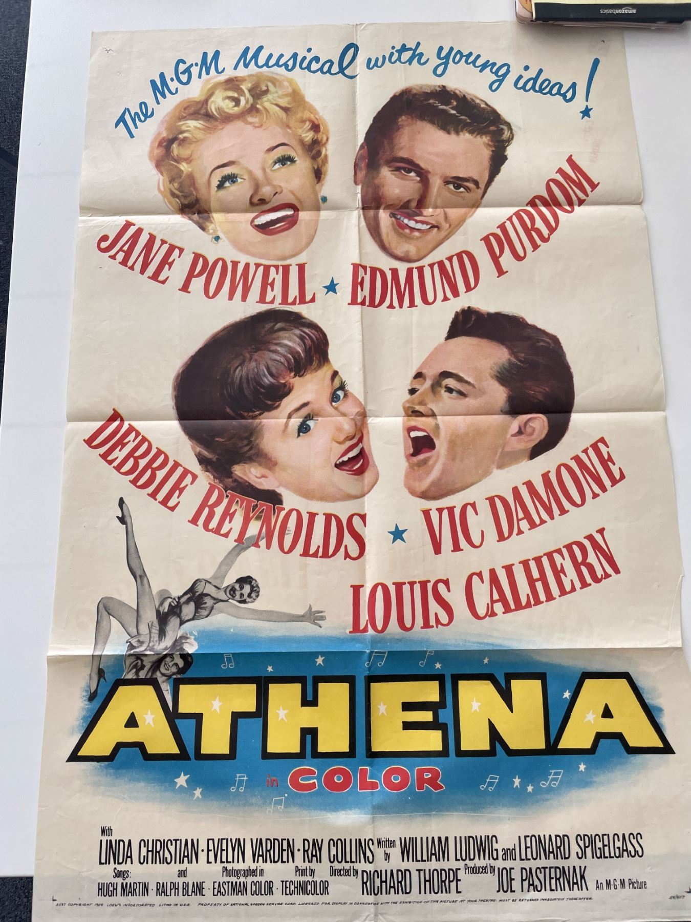 Athena 1954 vintage movie poster