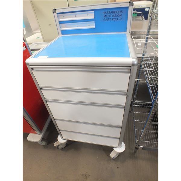 5 Drawer Storage Cart On wheels