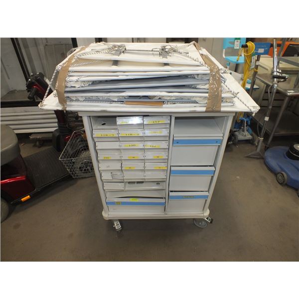 Plastic Storage Cart On Wheels