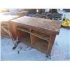 Image 2 : 4 Wooden Work Tables & 1 Desk