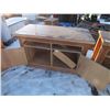 Image 3 : 4 Wooden Work Tables & 1 Desk
