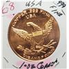 Image 1 : 9)  CANADA/USA 1 OUNCE OF .999 FINE COPPER COIN