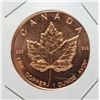Image 2 : 9)  CANADA/USA 1 OUNCE OF .999 FINE COPPER COIN