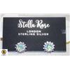Image 1 : STELLA ROSE AQUAMARINE SILVER EARRINGS