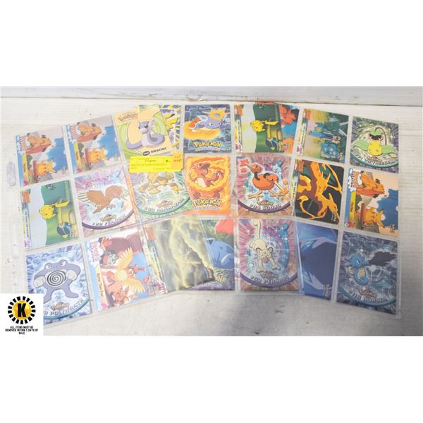 3 SHEETS OF TOPPS POKEMON CARDS