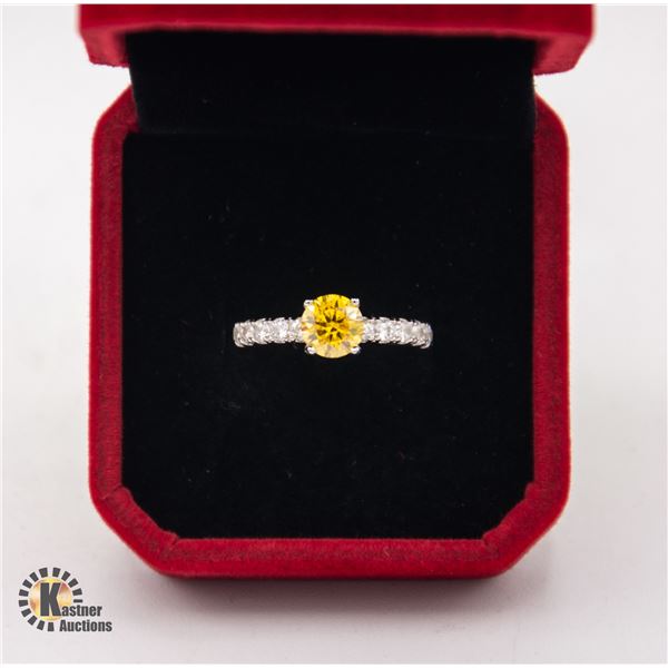 GRA CERTIFIED MOISSANITE GOLDEN YELLOW