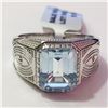 Image 1 : 3.9CT SILVER BLUE TOPAZ SIZE 10 RING