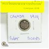 Image 1 : 1914 CANADA SILVER 5 CENT COIN