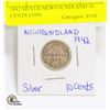 Image 1 : 1942 SILVER NEWFOUNDLAND 10 CENT COIN