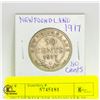 Image 1 : 1917 NEWFOUNDLAND SILVER 50 CENT COIN