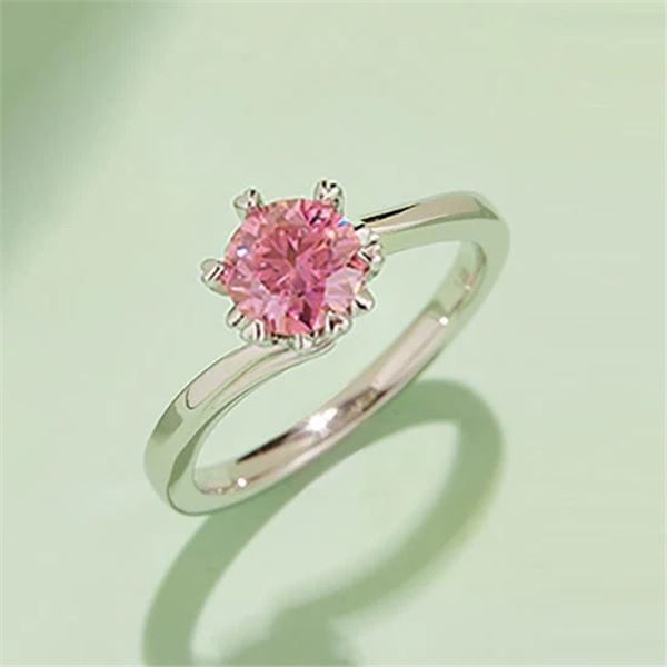 1CT GRA CERTIFIED PINK MOISSANITE 925 ST SILVER