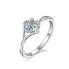 Image 1 : 0.5CT GRA CERTIFIED MOISSANITE 925 STERLING SILVER