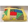 Image 1 : FULL SIZE VINTAGE PATCHWORK QUILT-ESTATE