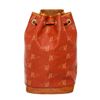 Image 1 : Louis Vuitton Orange Leather Cup Saint Tropez Drawstring Hobo Bag