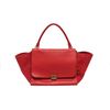 Image 2 : Celine Red Leather Medium Trapeze Shoulder Bag