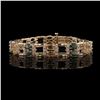 Image 1 : 12.97 ctw Multi-Color Sapphire and 1.08 ctw Diamond 14K Yellow Gold Bracelet