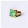 Image 2 : A Fine Multicolored Jadeite & Diamond Ring by Carlo Rici