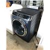Image 2 : NAVY BLUE GE FRONT LOADING WASHER MODEL GFW850SRN4RS 27" X 28" X 39" COMES WITH PEDESTAL