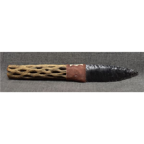 STONE BLADE KNIFE WITH CACTUS HANDLE