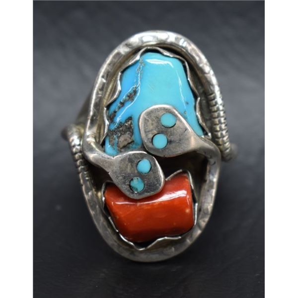 ZUNI INDIAN RING (EFFIE CALAVAZA )