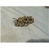 Image 1 : Vintage Floral Gold Tone Rhinestone Brooch