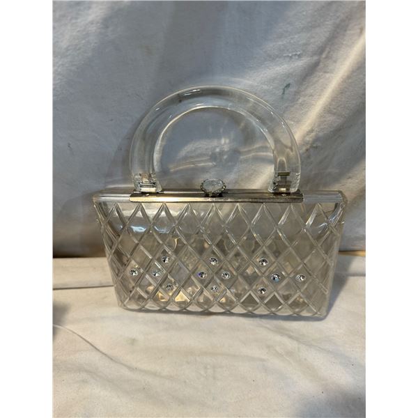 Vintage Clear Lucite  Purse