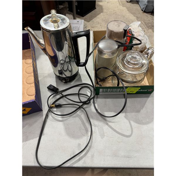 Grinders and coffee pots