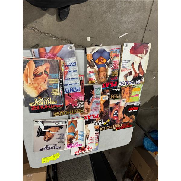 Penthouse and playboy magazines