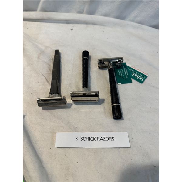 3 Schick razors