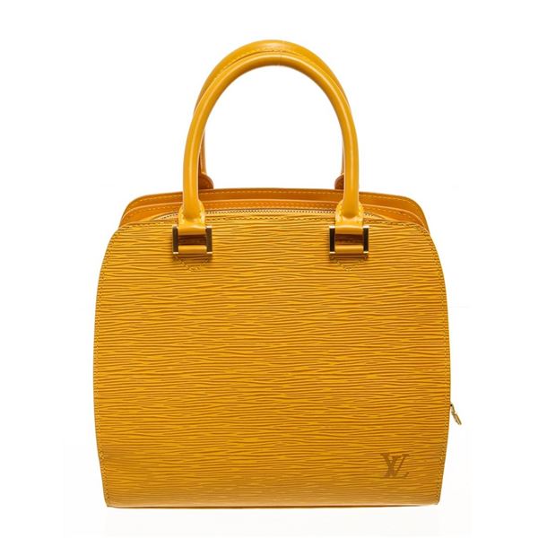 Louis Vuitton Yellow Epi Sablon Satchel Bag