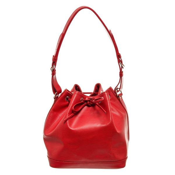 Louis Vuitton Red Epi Leather Petit Noe Bag
