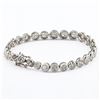 Image 2 : 9.24 ctw E-F COLOR Diamond 14K White Gold Tennis Bracelet