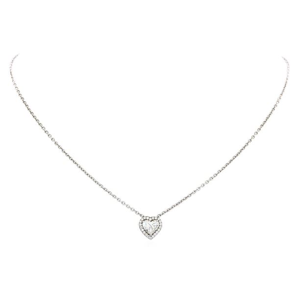 1.44 ctw Diamond Pendant & Chain - Platinum