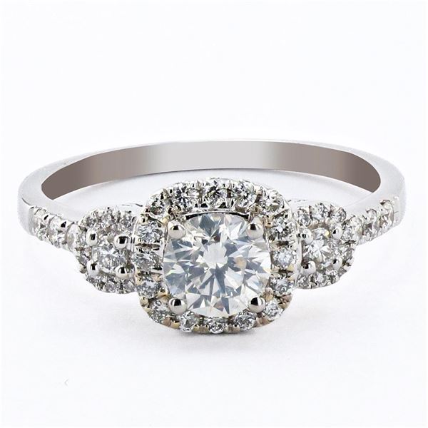 0.60 ctw SI2 CLARITY CENTER Diamond 18K White Gold Ring (0.94 ctw Diamonds)