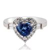 Image 1 : 1.52 ctw UNHEATED Blue Sapphire and 0.40 ctw Diamond 18K White Gold Ring (GIA CE
