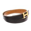 Image 2 : Hermes Black and Brown Leather Mini Constact Belt